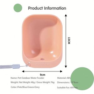 Bol à eau portable pour chien en ABS, anti-fuite, 2-en-1, distributeur d'eau pour animaux de compagnie pour la marche, les voyages et les activités de plein air - Product Image 5