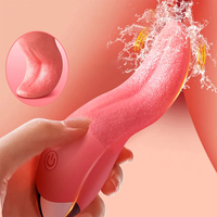 Großhandelslieferant für Oralsex-Spielzeug Leckvibrator Klitoris-Stimulator Rosa Zungen-Vibrator mit Heizfunktion für Frauen