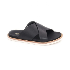 Nouvelles chaussures décontractées pour hommes en <span class=keywords><strong>cuir</strong></span> véritable, mules fermées en peau de <span class=keywords><strong>mouton</strong></span> pour l'extérieur, personnalisables - Product Image 1
