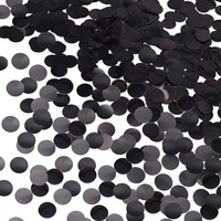 Confettis en aluminium métallisé brillant de 50 g (15 mm) pour fêtes d'anniversaire et décorations de mariage (Argent-Noir) Marque JINXIN Livraison rapide