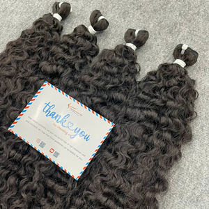 Venta flash Thanh an T5 Small Fuzz Curly Weft Weaves Black Vietnamese Remy Permed Hair Extensions 100g Listo para enviar - Product Image 2