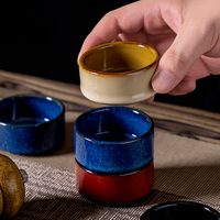 Petite assiette en céramique minimaliste, plat à trempette avec effet de glaçure et de cuisson, pour la maison, les restaurants et les hôtels