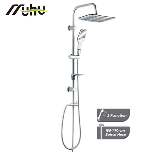 Set Doccia Premium in Acciaio Inossidabile Montato a Parete con Colonna Doccia a Pioggia, Rubinetti e Miscelatori Cromati Regolabili - Product Image 5