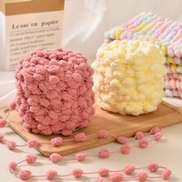 Couverture en fil chenille de célébrité d'Internet, tissée à la main, motif de boule de neige, fil teint, couverture nuageuse