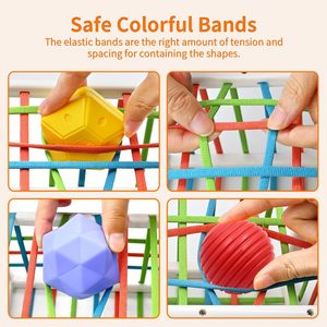 Giocattolo per Bambini <span class=keywords><strong>1</strong></span>-2 Anni, <span class=keywords><strong>Giochi</strong></span> Sensoriali Montessori per Neonati 6-18 Mesi, Inserisci Forme con Palline Testurizzate, Attività con Palline Sensoriali - Product Image 4