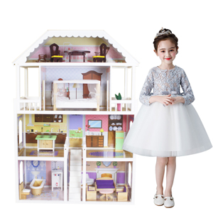 <span class=keywords><strong>Maison</strong></span> de poupée bricolage 2025 petit avec meubles semblant jouer <span class=keywords><strong>miniature</strong></span> grande <span class=keywords><strong>maison</strong></span> jouet <span class=keywords><strong>en</strong></span> <span class=keywords><strong>bois</strong></span> - Product Image 1