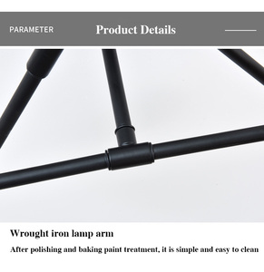 Kreative Glas Design Wohnzimmer Lampe Kronleuchter Decke Pendel leuchten Dekor moderne runde mehrere Stab Eisen LED Pendel leuchte - Product Image 5