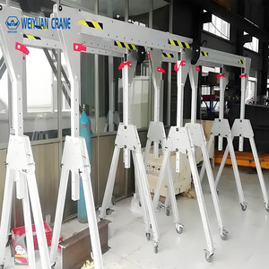 Dapat disesuaikan ponsel 500KG Aluminium Alloy portabel Gantry crane dengan <span class=keywords><strong>Hoist</strong></span> PLC Motor Gearbox Weiyuan merek - Product Image 5