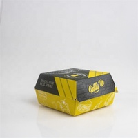 Boîte à hamburger en papier kraft, taille standard pour boîte de qualité alimentaire rapide, en carton, 1 pièce