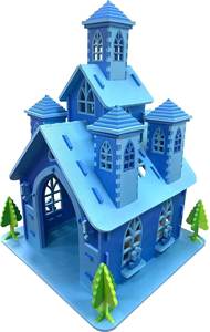 Niños DIY juego al aire libre Casa <span class=keywords><strong>de</strong></span> construcción <span class=keywords><strong>de</strong></span> bloques altura 185Cm 189 Uds Castillo niños jugar casa educativo 3D rompecabezas Juguetes - Product Image 5