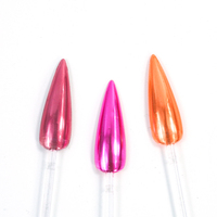 Nouvelles couleurs Neon Mirror Powder Nail Dipping Fine Powder Chrome Pigment pour ongles