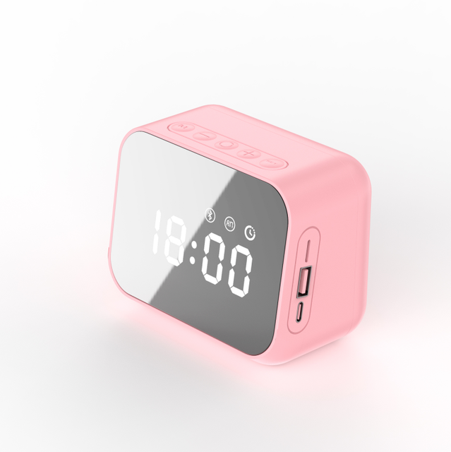 S204 Smart Music Wireless Alarm Clock Speaker Portable Waterproof Mini Bluetooths Speaker with Memory Card