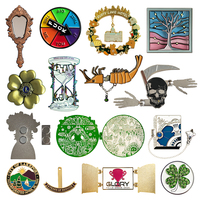 Épinglette en émail personnalisée, fleur 3D, plaqué or et argent antique, logo personnalisé, badge métallique, épinglette de revers avec attache Bolo Tie