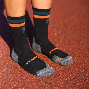 Chaussettes <span class=keywords><strong>de</strong></span> course athlétiques à rayures personnalisées, anti-ampoules, <span class=keywords><strong>de</strong></span> haute qualité, pour la course sur sentier et le cyclisme, avec amorti et rembourrage, chaussettes <span class=keywords><strong>de</strong></span> sport pour la course - Product Image 3