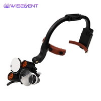 Loupes binoculaires dentaires améliorées 2.5X 3.5X avec lampe frontale LED réglable pour chirurgie implantaire dentaire, extraction de dents mises au jour et usage clinique