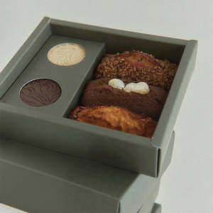 Umwelt freundliche Bäckerei Gebäck Box Verpackung Krepp Pfannkuchen Kuchen Gebäck Brownie Cookie Verpackungs boxen mit Einsätzen Teiler - Product Image 3