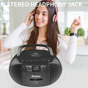 Portable Boombox CD Player with FM Radio & <b>USB</b> MP3 Playback, Rechargeable Stereo <b>Speaker</b> for Home & Outdoor - Product Image 4