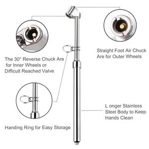 Alliage de zinc 30 degrés Air Chuck Pen Shape Wheel Pressure <span class=keywords><strong>Tester</strong></span> Measurer pour camions - Product Image 3