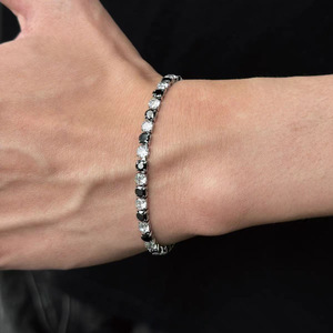 Watch Clasp Tennis <b>Bracelet</b> Necklace | 18K PVD Stainless Steel AAA Zircon Chain Jewelry for Men Women - Product Image 4