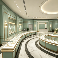 Boutique de bijoux de luxe européenne, design d'intérieur complet