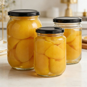 Pot en verre rond 480ml 500ml 750ml 770ml avec couvercle hermétique Pot <span class=keywords><strong>de</strong></span> <span class=keywords><strong>conserve</strong></span> scellé pour le stockage des aliments Marinade avec couvercle en métal - Product Image 4