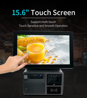 Système de caisse enregistreuse tactile tout-en-un Smart Pos Pc 15,6 pouces entièrement fonctionnel avec imprimante thermique