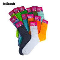 Chaussettes basses en coton pour femmes Design quantité minimale de commande Scrunch Chaussettes unisexe Vente en gros Fabricant Stock Slouch