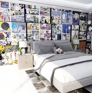 Dessin animé <span class=keywords><strong>Action</strong></span> bande dessinée Manga fond <span class=keywords><strong>papier</strong></span> peint Mural Anime décoration mur - Product Image 1
