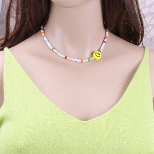 Collar de Cuentas con Colgante de Cara Sonriente, Cuentas de Colores, Conjunto de Joyería de Moda para Fiesta - Product Image 2