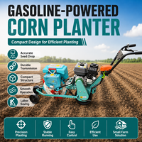 Semoir à maïs à une rangée à moteur essence avec fonctions de fertilisation et de travail du sol - Machine agricole multifonctionnelle