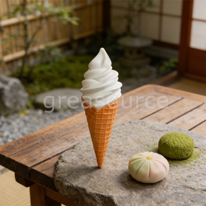 Modelo de Helado Suave de Espuma de PVC Ecológico, Cono de Helado Artificial de Vainilla con Patrón de Corazón, Accesorio de Comida Falsa Realista - Product Image 5