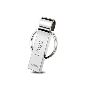 Black Metal USB Flash Drive with Key Ring to Store Data in Customized Logo for Promotional Gift or Corporate Present