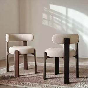 Sedia da Pranzo in Quercia Massiccia Stile Nordico Medievale con Rivestimento in Tessuto, Arredamento di Lusso <span class=keywords><strong>per</strong></span> Casa o Appartamento - Product Image 2