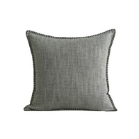 Housse de coussin de canapé moderne de luxe en lin et coton brodé intérieur solide taie d'oreiller décor de salon fournitures d'hôtel