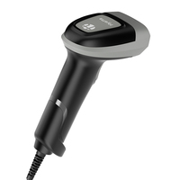 Escáner de código de barras láser 1D 2D con cable, escáner de código de barras con soporte, lector de código de barras automático QR, envío rápido en stock