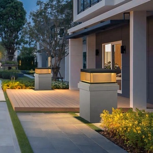 Luces de Pilar cuadradas creativas LED a prueba de agua IP65 para el hogar, Villa, Hotel, porche, patio, lámpara de poste Solar para exteriores - Product Image 3