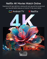 2025 Neuester Google TV Tragbarer Smart Android 11 Projektor 4K HD Geräuscharm Kabellos für Zuhause