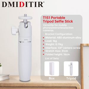 Trípode para Vlog de teléfono DMIDITIR T151 con micrófono de luz LED Soporte de montaje en Zapata fría para <span class=keywords><strong>iPhone</strong></span> <span class=keywords><strong>13</strong></span> para trípode compatible con Sony DSLR - Product Image 5