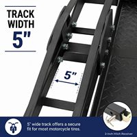 Porte-moto 602 avec rampe de chargement, capacité 500 lb, robuste, pour moto tout-terrain, support de remorque