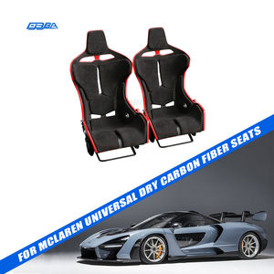 Asientos de coche de fibra de carbono seca Red Edge de buena reputación para McLaren 720S 540C 650S Senna con tela Alcantara - Product Image 1