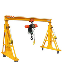 Mini grue portique d'atelier 4 roues Cadre de grue portique mobile simple et compact
