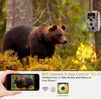 Caméra de surveillance de la faune BSTCAM 4K 48M WiFi avec contrôle par application, grand angle 120°, portée IR 85 pieds, détection de mouvement IR, pour extérieur