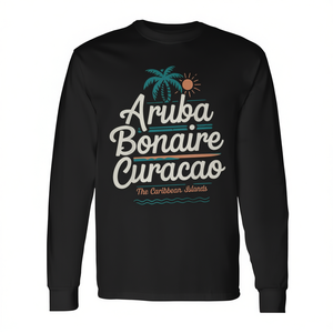 Camiseta de Manga Larga con Diseño de Vacaciones en Crucero en las Islas del Caribe: Aruba, Bonaire, Curazao - Product Image 2