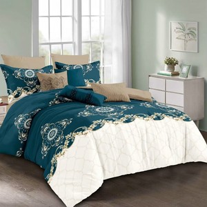 American Styles 10-Piece Bedroom <strong>Bed</strong> <strong>Sheet</strong> &amp; Curtain <strong>Valances</strong> Set Soft Touch Quilt Cover for Wholesale All Size for Hotel - Product Image 6