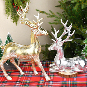 Hatty 2025 Gold <b>Reindeer</b> Figurine Tabletop <b>Christmas</b> Plastic Indoor Decor Factory Wholesale <b>Christmas</b> Decorations - Product Image 2