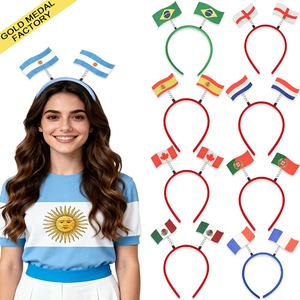 Nuevas Diademas con Banderas Pequeñas de Todos los Países del Mundo para Decoración, Regalo para Fanáticos de la Copa de Fútbol Deportiva USA 2026, Productos de Tendencia - Product Image 1
