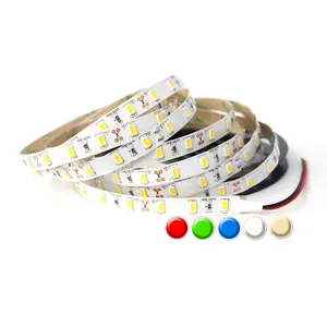 New 5m/Roll Waterproof LED Strip 5630 Chips IP65 DC 12V 60LEDs/M Flexible Tape Light Strip Warm 3000K White 6500K Red Green Blue