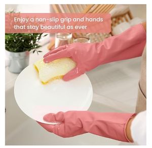 Gants de nettoyage ménager en latex Nettoyage de cuisine Gants durables imperméables - Product Image 5