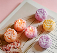 Bougie aromathérapeutique artisanale à la cire de soja, parfumée à la rose, parfum longue durée, écologique, pour la décoration de la maison, cadeaux pour la Saint-Valentin