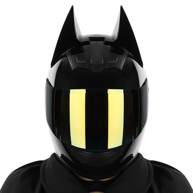 Moto Batman Classic Motorcycle Helmet with Visor